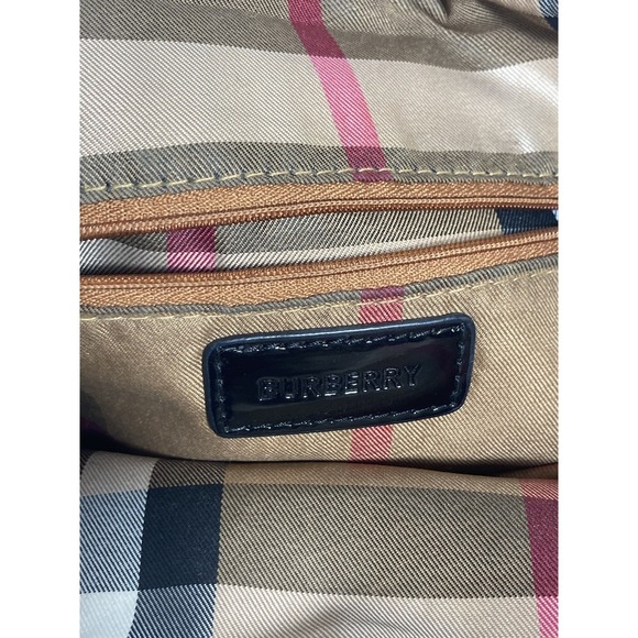 Vintage BURBERRY NICKIE Large Landscape Supernova/Black Check Tote Bag Canvas - Picture 10 of 13